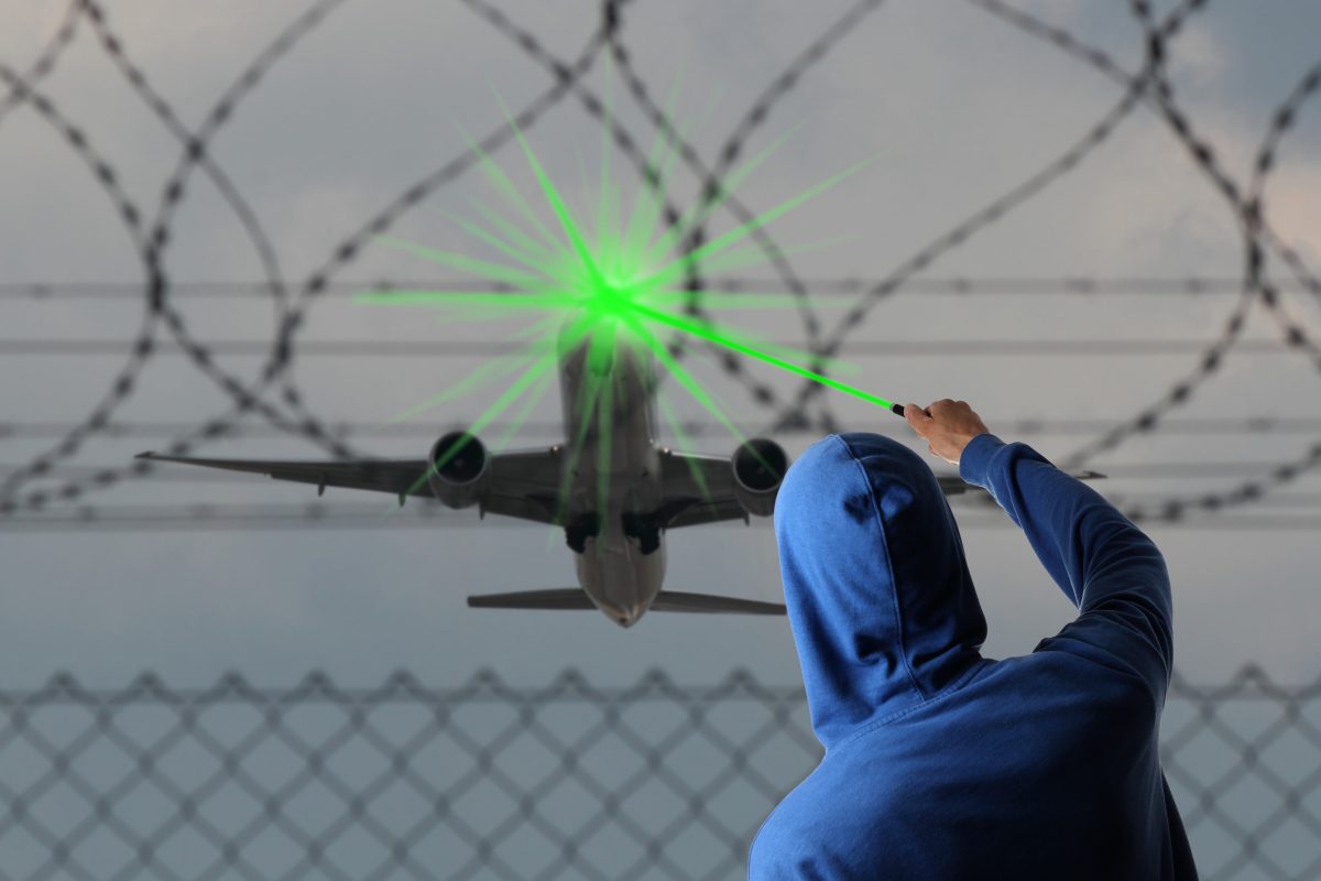 The laser beam hazard Airport Bureau